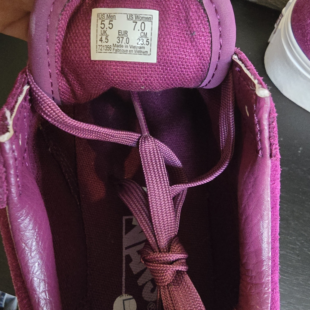 Vans Old School Stackform Platform Suede Purple Size 7 - Picture 4 of 6